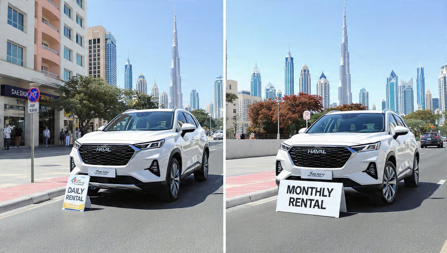 comparison of Daily vs Monthly rentals in Dubai